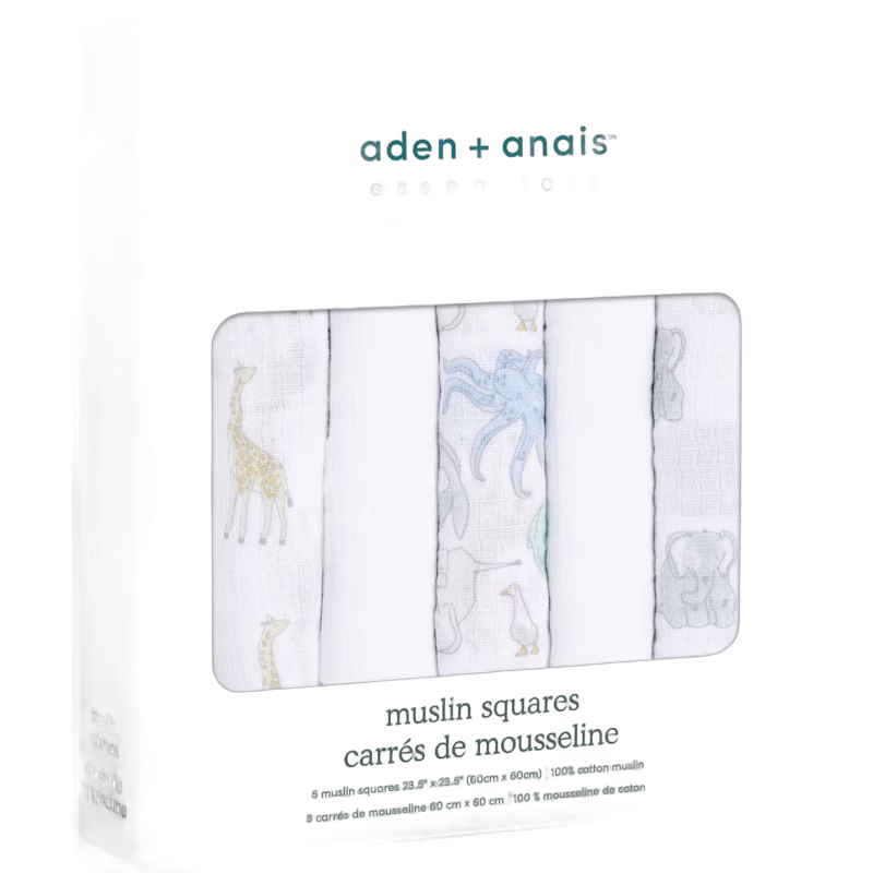 Aden + Anais™ Essentials Muslinfilt 5-pack, Natural History