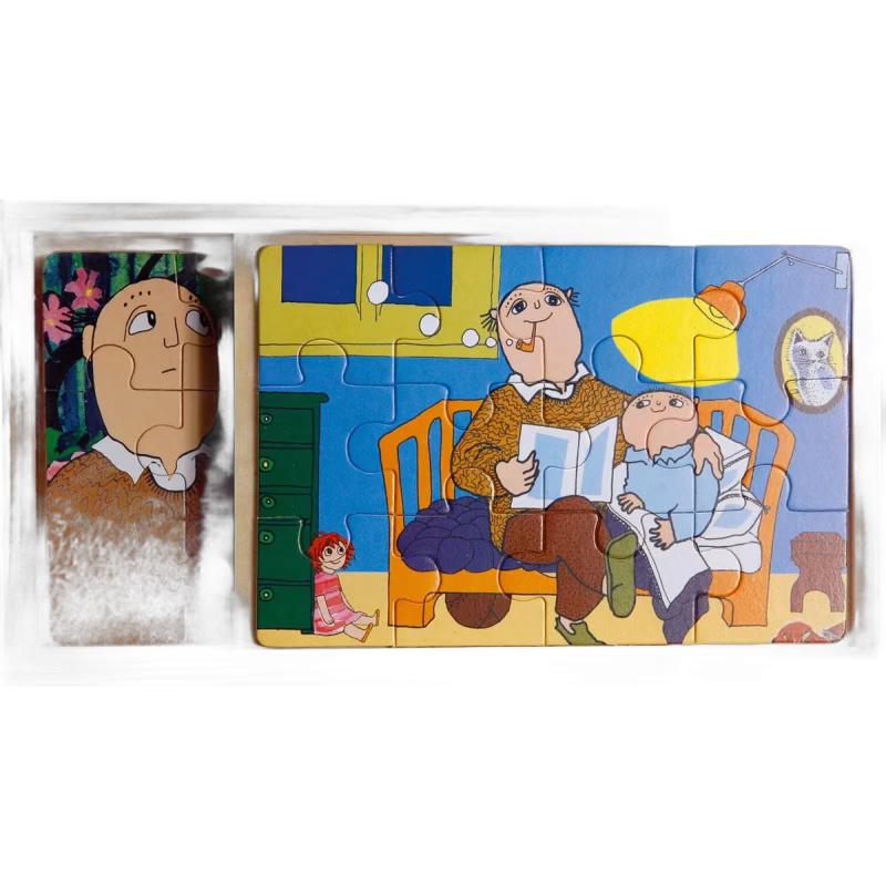 Alfons Åberg Träpussel 4-pack, 4x12 bitar