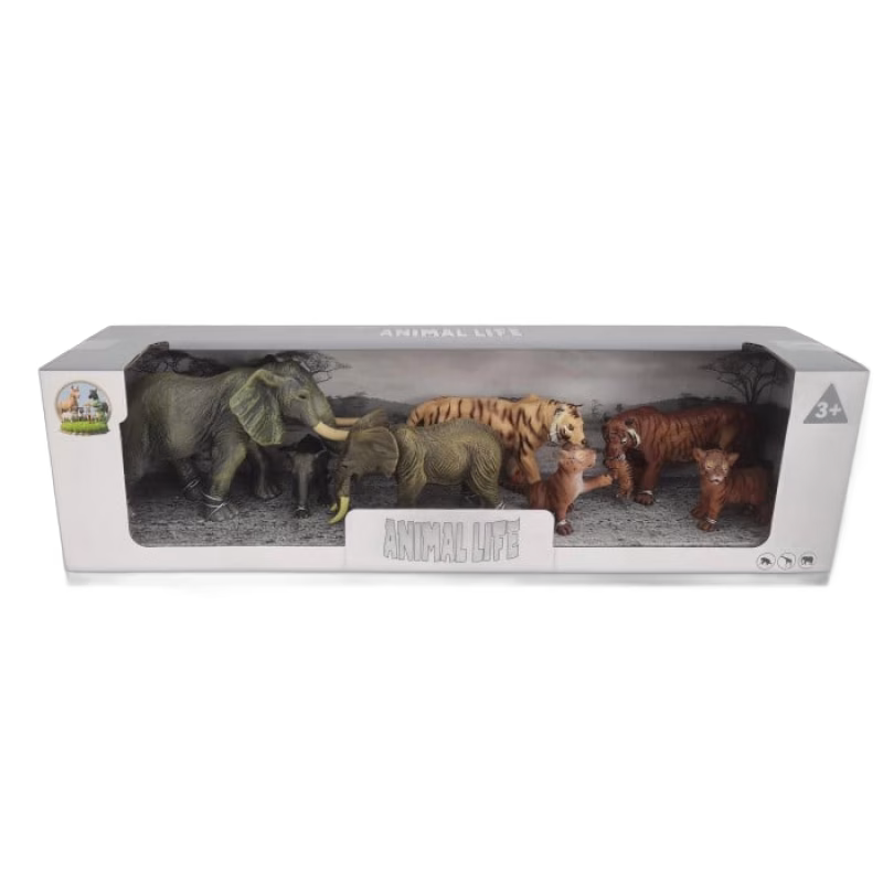 Animal Life Vilda djur 7 st inkl elefant
