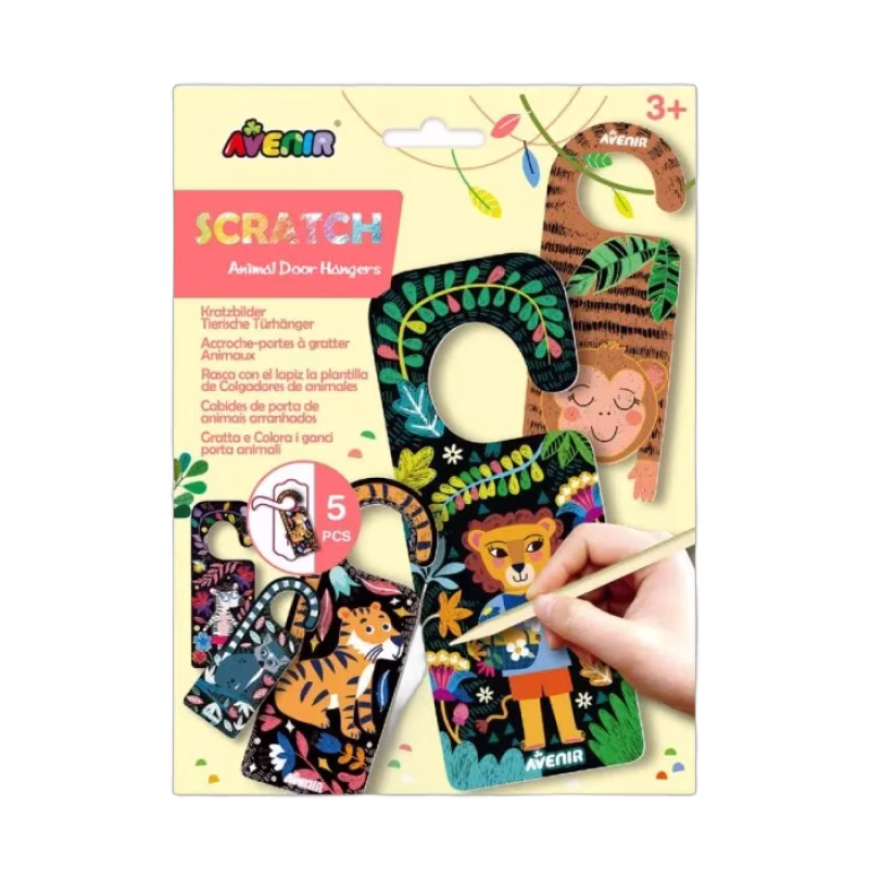 Avenir Skrapdörrskyltar (Vilda djur)