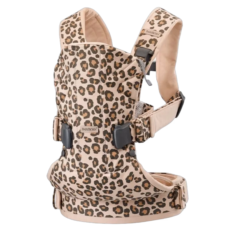 BabyBjörn Bärsele One Bomull (Beige Leopard)