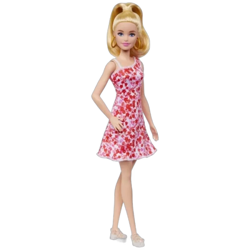 Barbie Fashionista Docka Pink Floral Dress