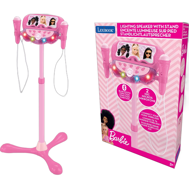 Barbie Justerbart Karaoke Stativ med 2 Mikrofoner