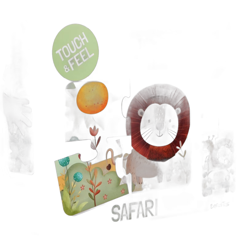 Barbo Toys  Rör &  känn Pussel Safari 4-i-1