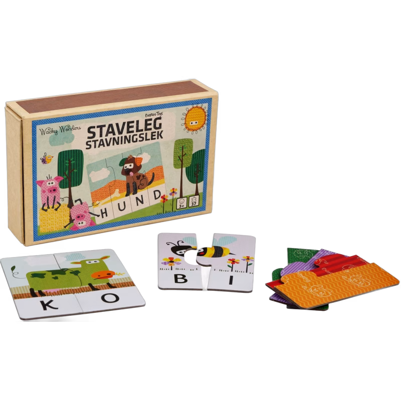 Barbo Toys Wacky Wonders Stavningslek Pussel 37 Bitar