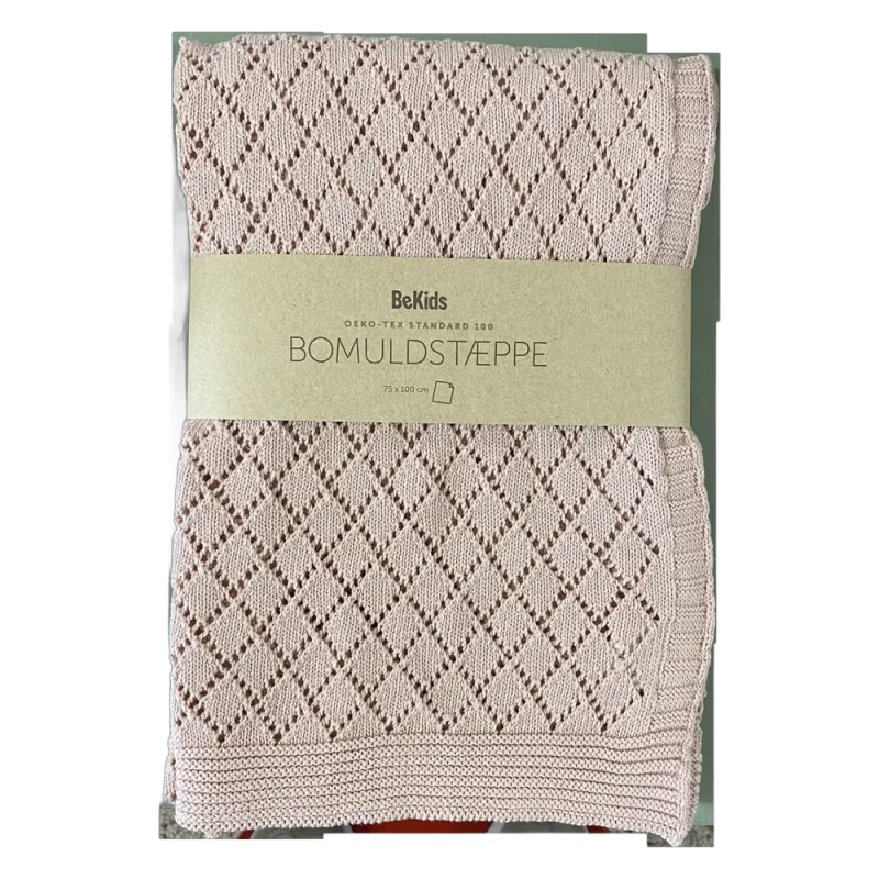 BeKids Bomullsfilt 75x100 cm Rosa
