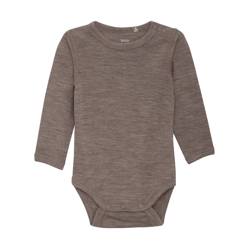BeKids Långärmad Body Ull Leafless Tree Melange