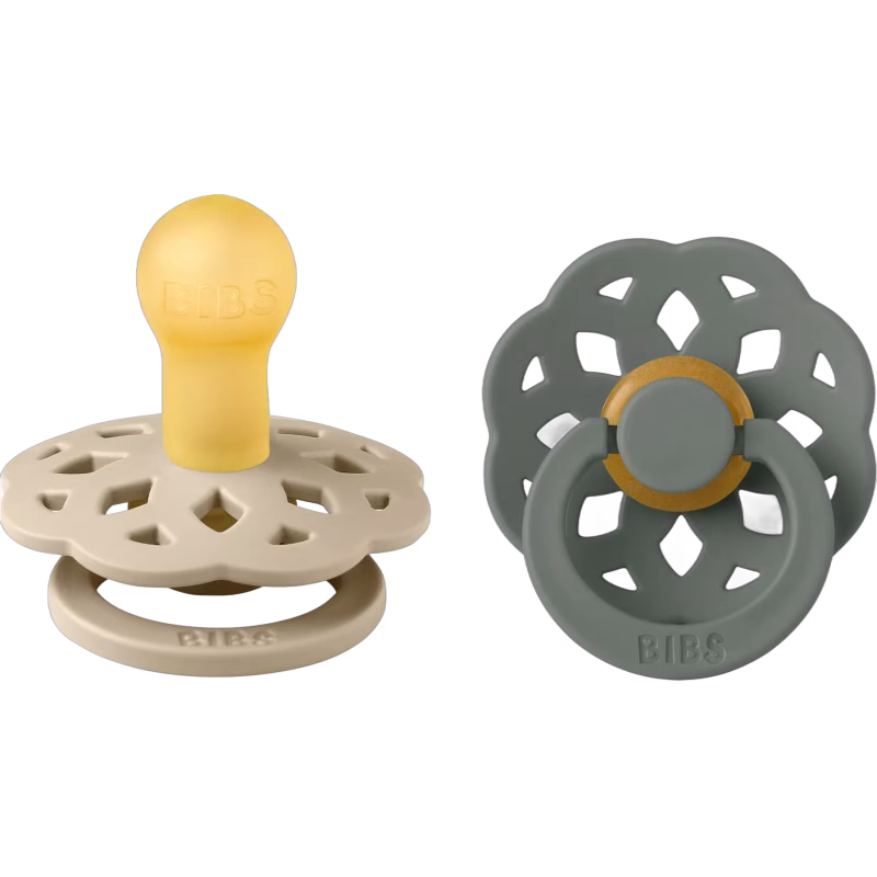 BIBS Boheme Napp 2-Pack Latex Stl 1 Rund, Vanilla/Pine