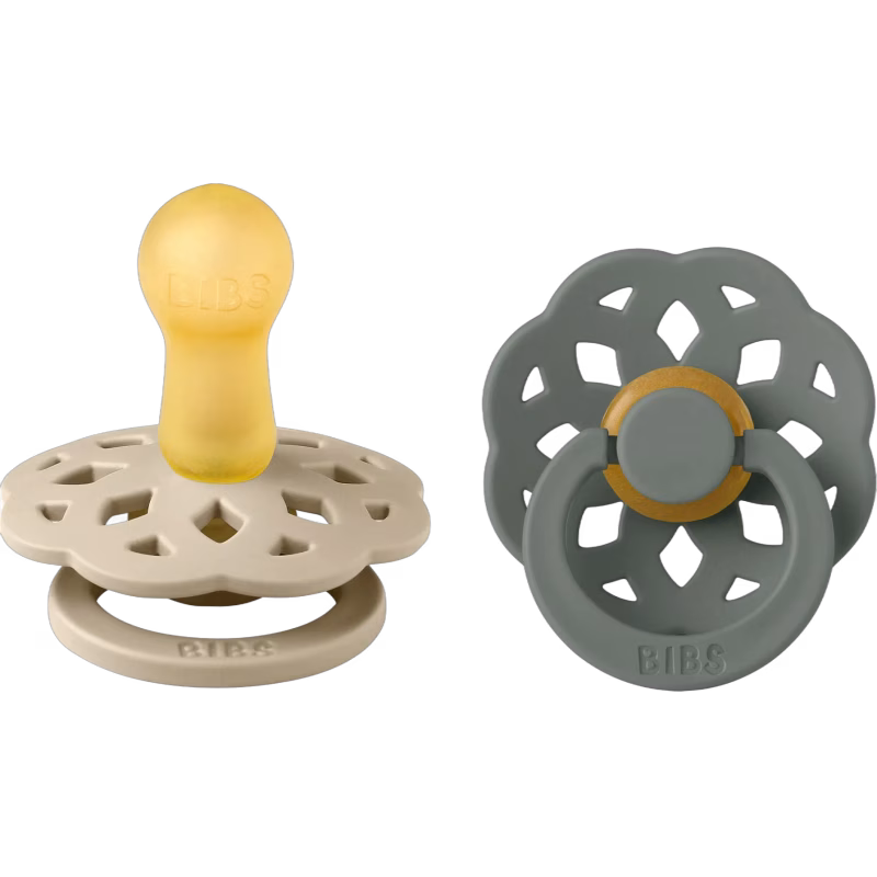 BIBS Boheme Napp 2-Pack Latex Stl 2 Rund, Vanilla/Pine