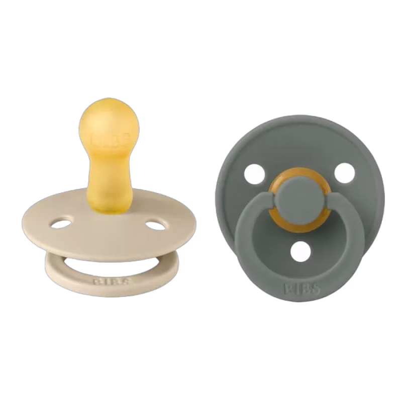 BIBS Colour 2-pack Latex Napp 6-18 mån (Vanilla/Pine)