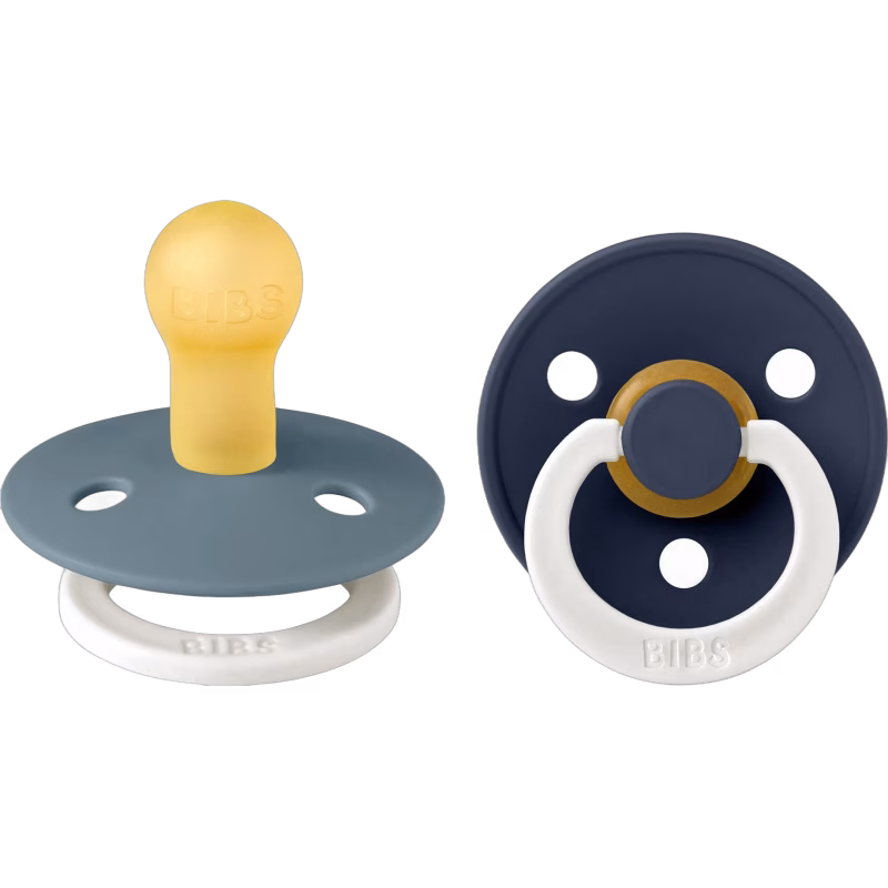 BIBS Colour Glow Napp 2-Pack Latex Stl 1, Petrol/Deep Space