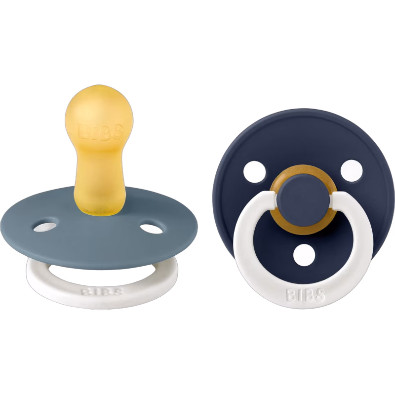 BIBS Colour Glow Napp 2-Pack Latex Stl 2, Petrol/Deep Space