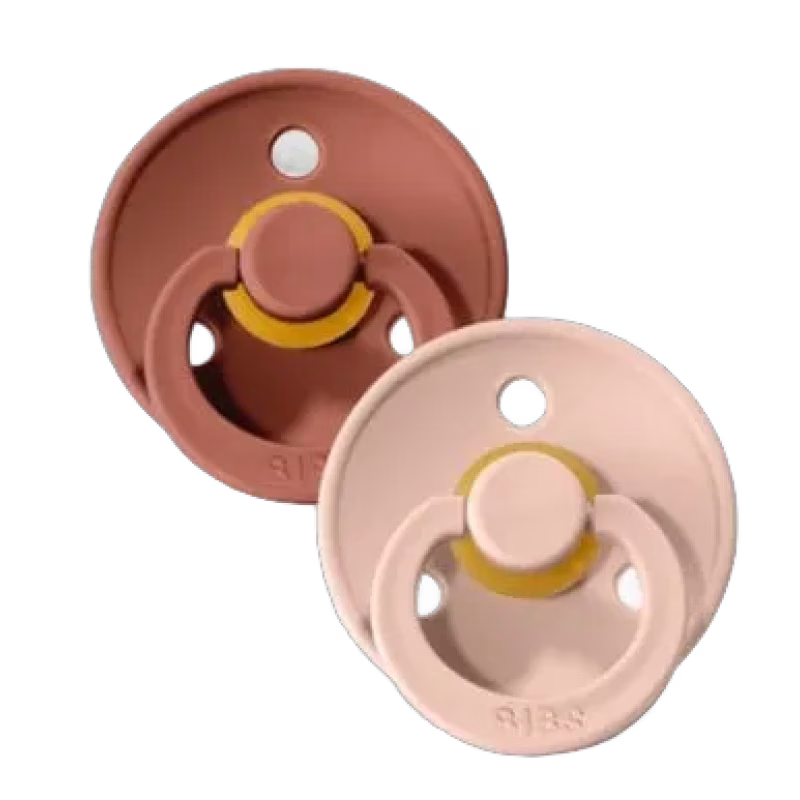 BIBS Colour Latex Napp 2-pack 18m+ (Woodchuck/Blush)