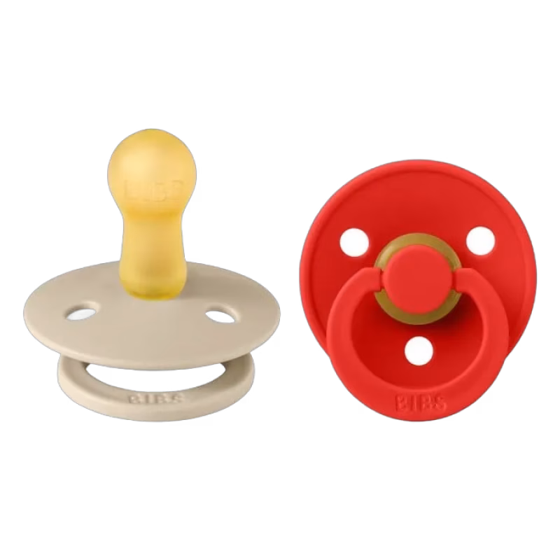 BIBS Colour Latexnapp 2-pack Size 2 (Vanilla/Candy Apple Glow)