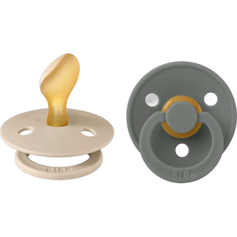 BIBS Colour Nappar 2-Pack Latex Stl 2 Anatomisk, Vanilla/Pine