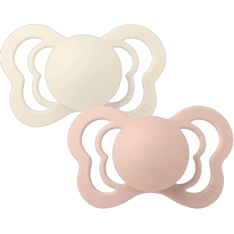 BIBS Couture Napp 2-pack Silikon Stl 2 Anatomisk, Ivory/Blush