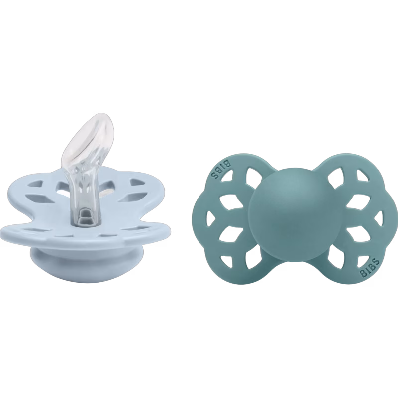 BIBS Infinity Napp 2-pack Stl 1 Anatomical, Baby Blue/Island Sea