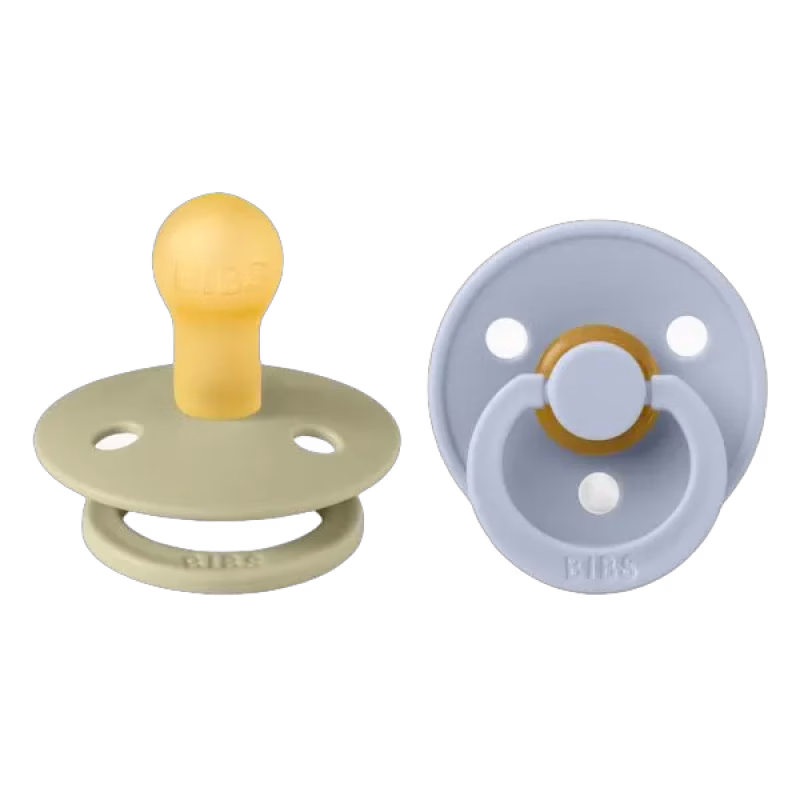 BIBS napp Colour 2-pack 0-6 mån, khaki/dusty blue