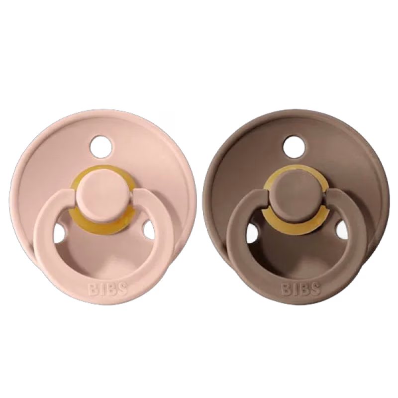 BIBS napp Colour 2-pack 6-18 mån, dark oak/blush
