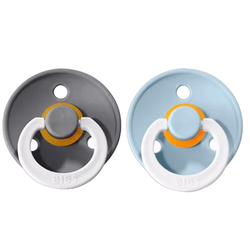 BIBS napp Colour Night 2-pack 0-6 mån, iron/baby blue night