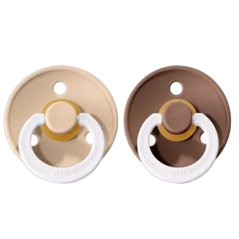 BIBS napp Colour Night 2-pack 0-6 mån, vanilla/dark oak nigh