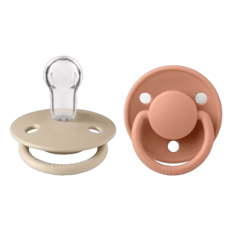 BIBS napp De Lux silikon 2-pack Onesize, vanilla/peach