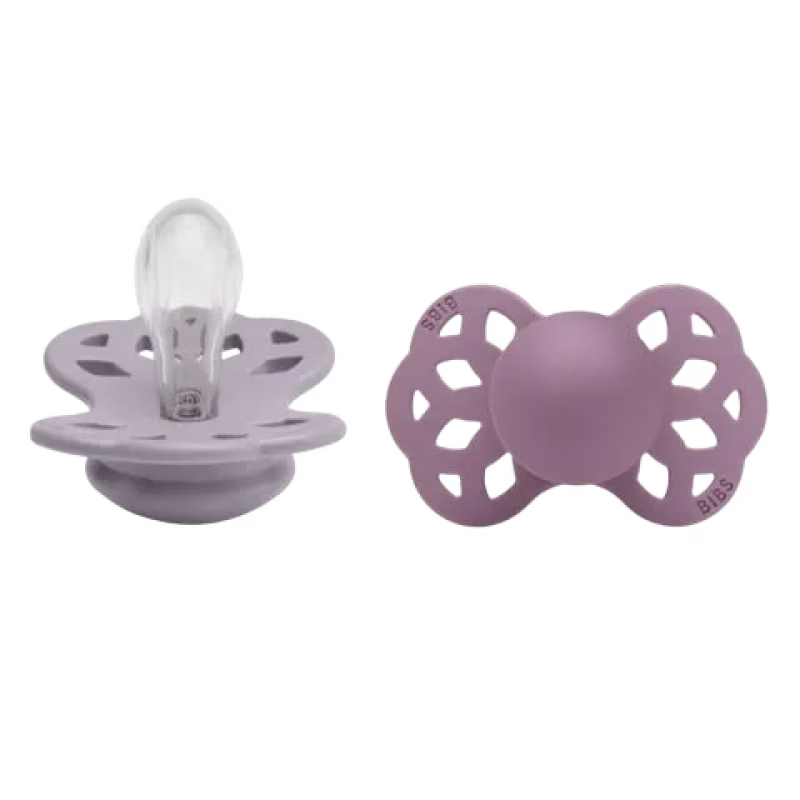 BIBS Nappar Infinity 2-pack Silikon symmetrisk Fossil Grey/Mauve