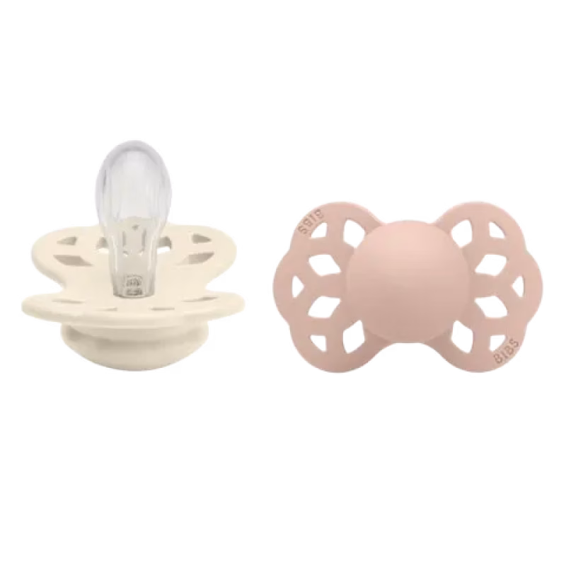 BIBS Nappar Infinity 2-pack Silikon symmetrisk Ivory/Blush