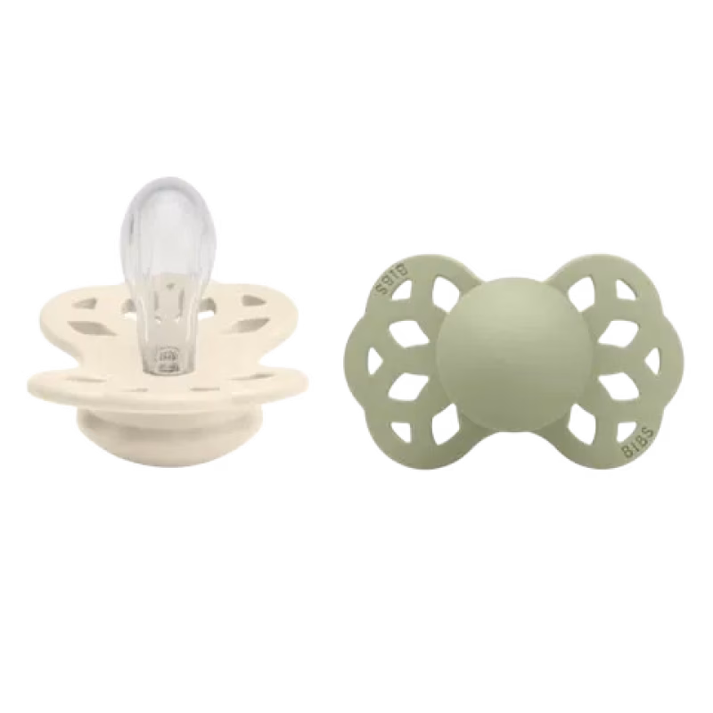 BIBS Nappar Infinity 2-pack Silikon symmetrisk Ivory/Sage