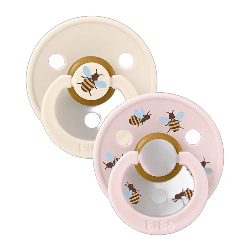 BIBS Studio Colour Bumblebee Napp 2-Pack Latex Stl 1, Ivory
