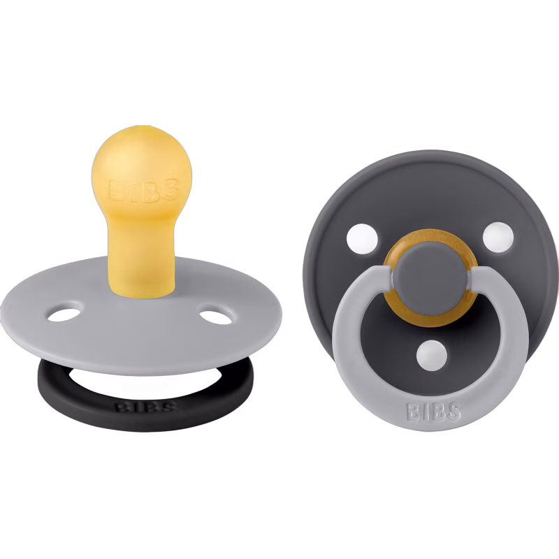 BIBS Studio Colour Fusion Napp 2-Pack Stl 1, Cloud Iron mix