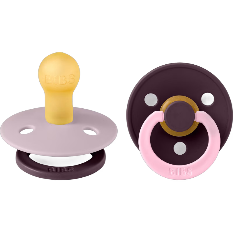 BIBS Studio Colour Fusion Napp 2-Pack Stl 1, Dusky Lilac Plum mix