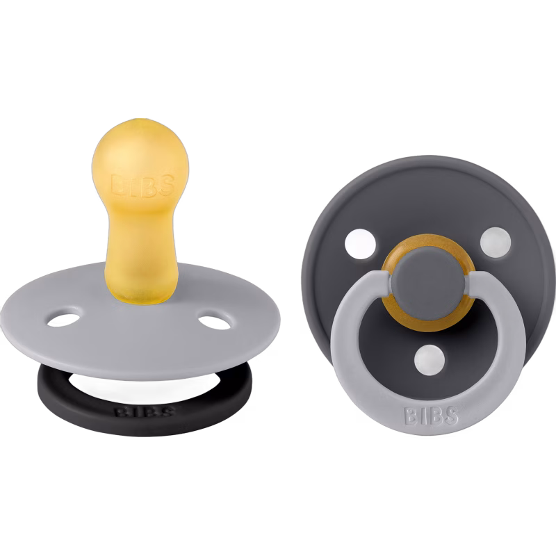 BIBS Studio Colour Fusion Napp 2-Pack Stl 2, Cloud Iron mix