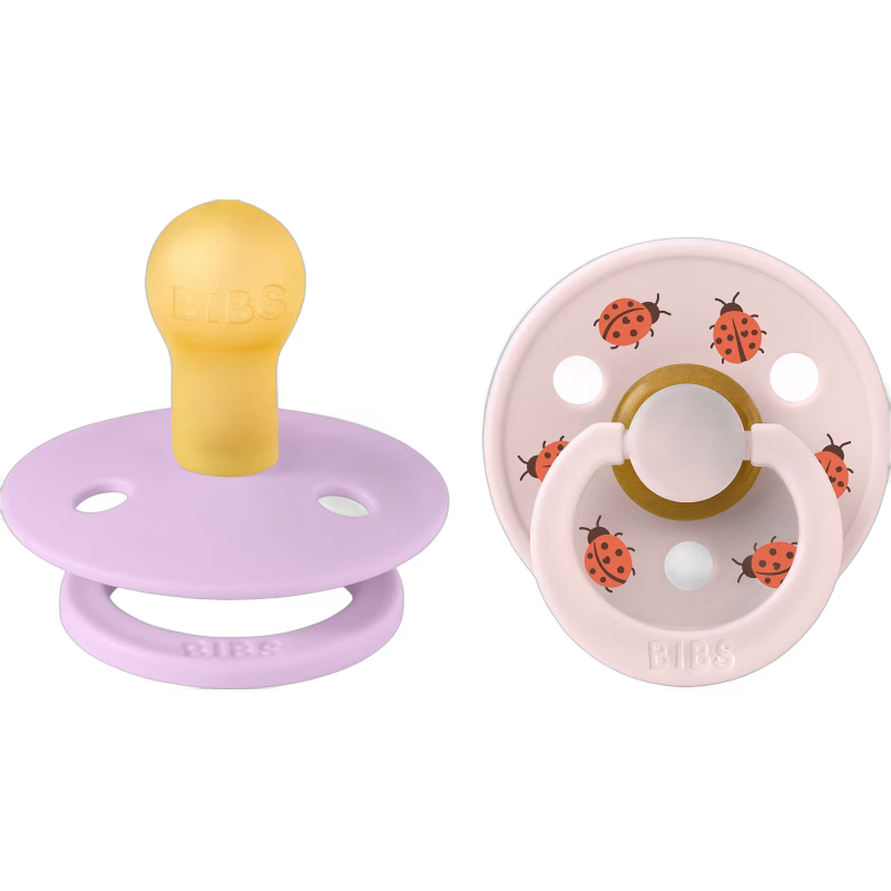 BIBS Studio Colour Ladybug Napp 2-Pack Latex Stl 1, Violet Sky