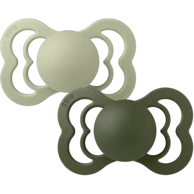 BIBS Supreme Napp 2-pack Latex Stl 1 Symmetrisk, Sage/Hunter Green