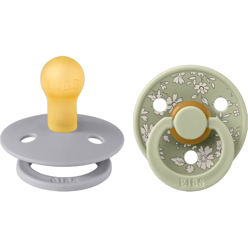 BIBS x Liberty Colour Napp 2-Pack Latex Stl 1 Rund, Capel/Sage Mix