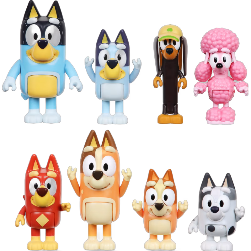 Bluey Figurset Familj &  Vänner 8-Pack