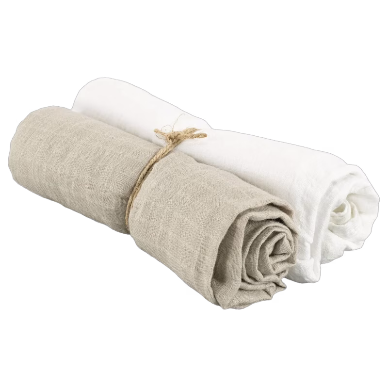 Borganäs Muslinfilt 70x70 2-pack, Sand