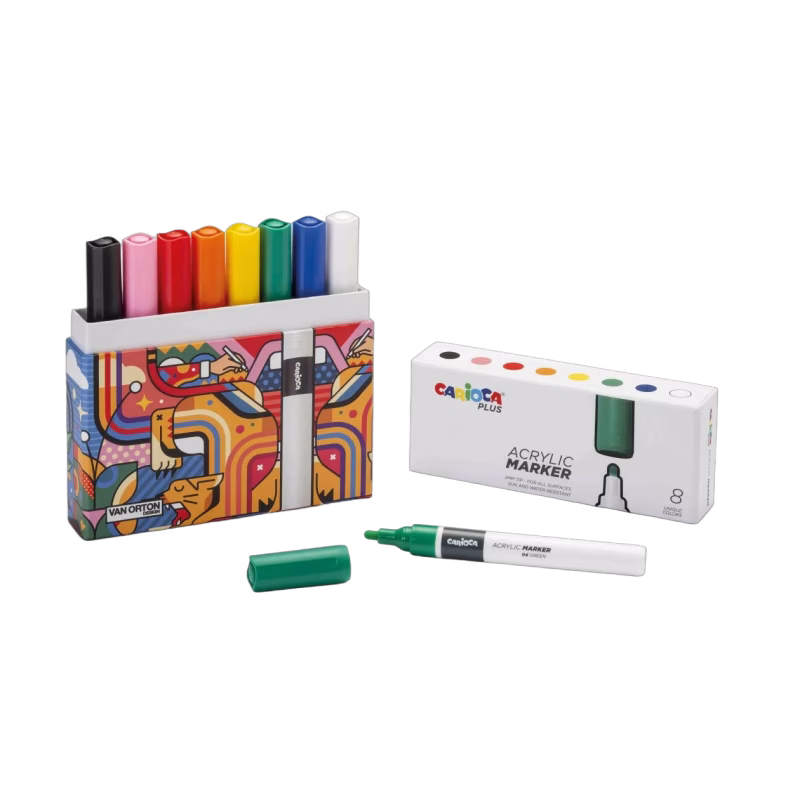 Carioca Plus Akrylpennor 8-pack