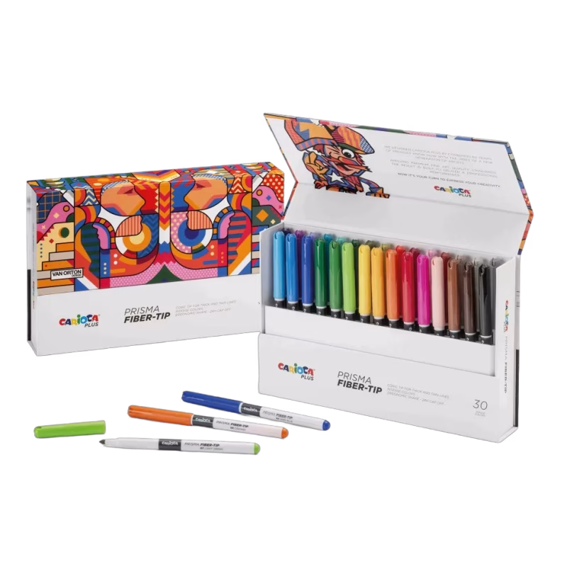Carioca Plus Prisma Fiberpennor 30-pack