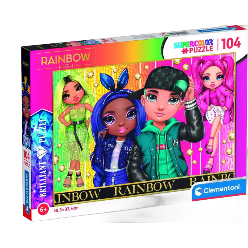 Clementoni Brilliant Rainbow High Barnpussel 104 Bitar