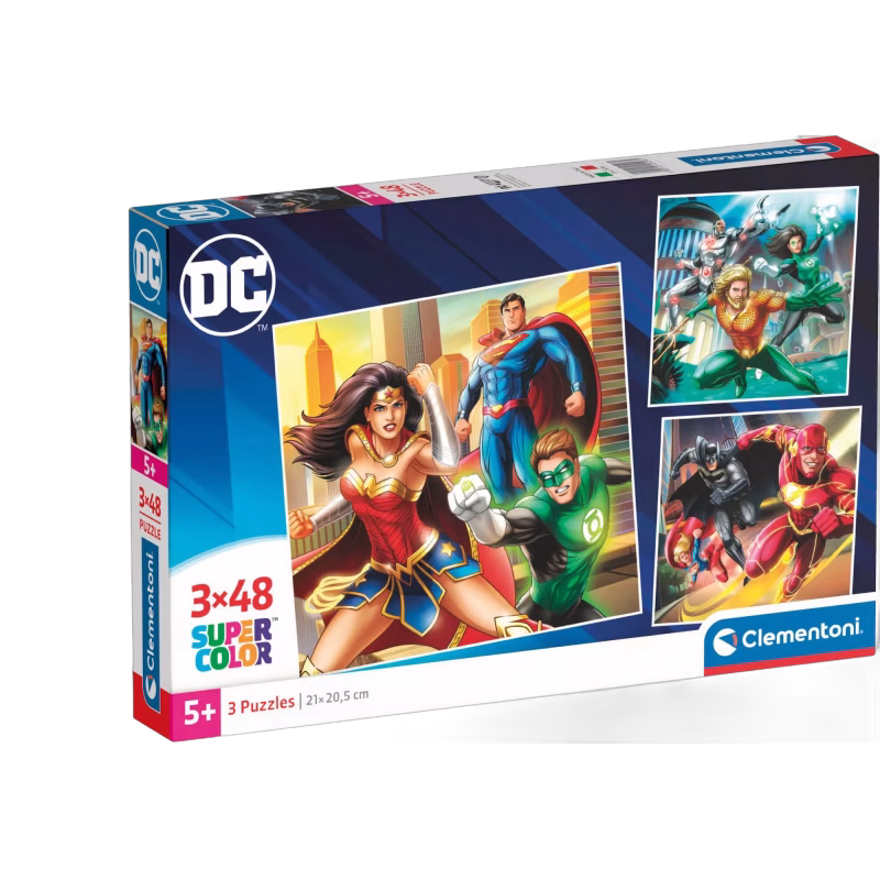 Clementoni DC Comics Justice League Pussel 3x48 Bitar