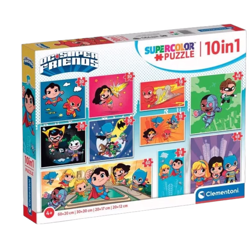 Clementoni Super Color DC Super Friends Pussel 10-i-1