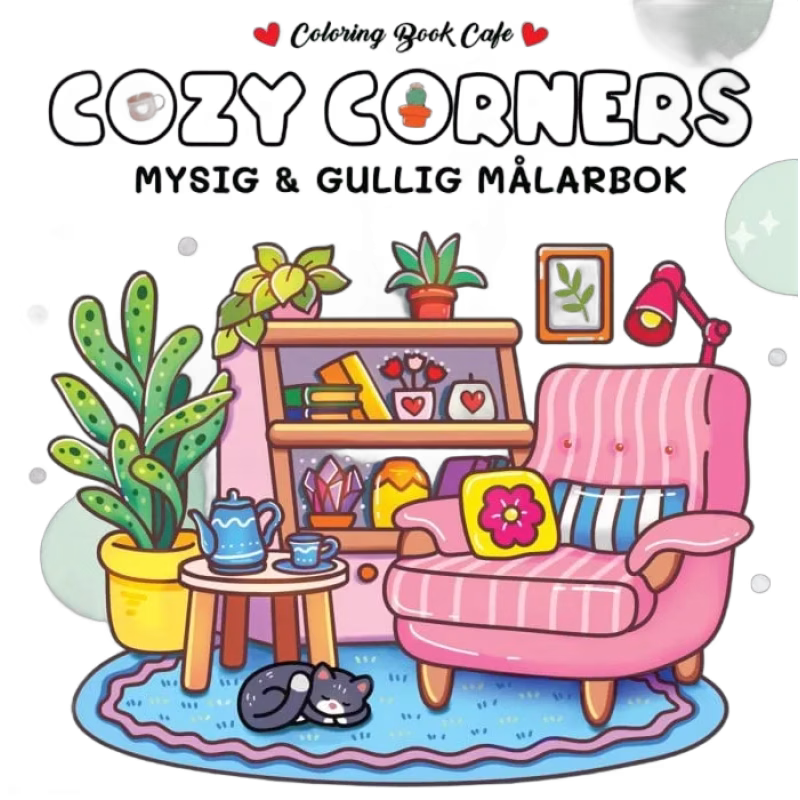 Cozy Corners Målarbok