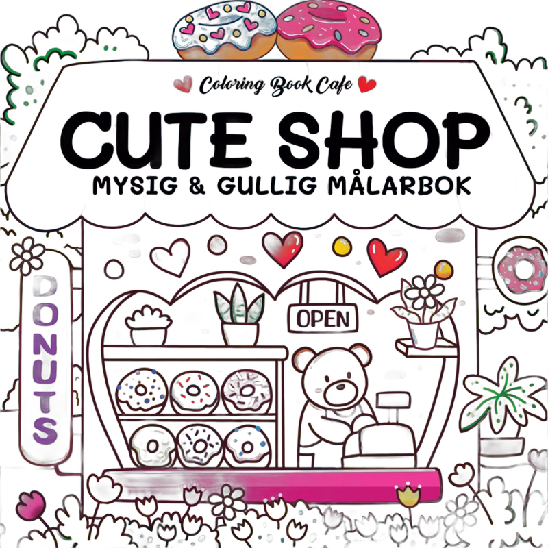 Cozy Cute Shop Målarbok
