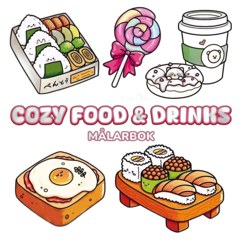Cozy Food & Drinks Målarbok