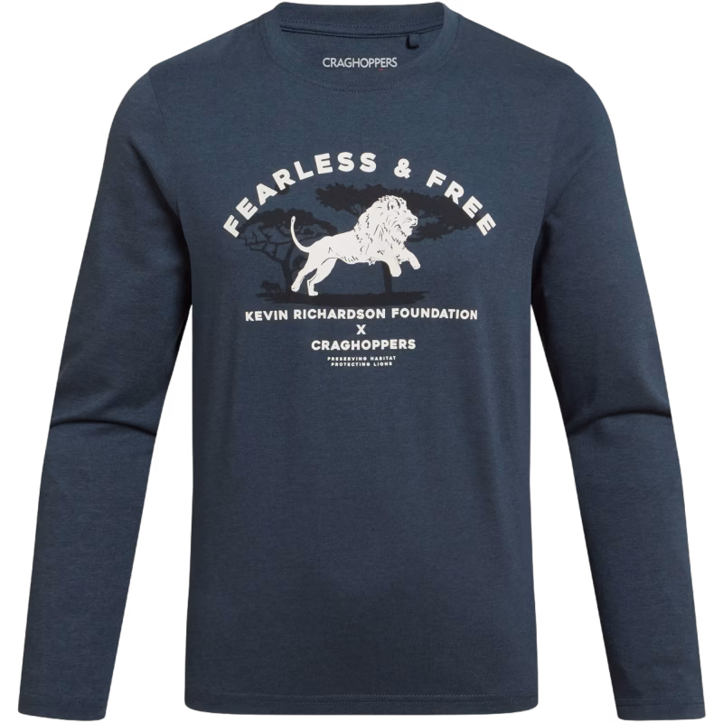 Craghoppers NosiLife Cruz  Insektsavvisande Långärmad Tröja, Blue Stone Lion, 140