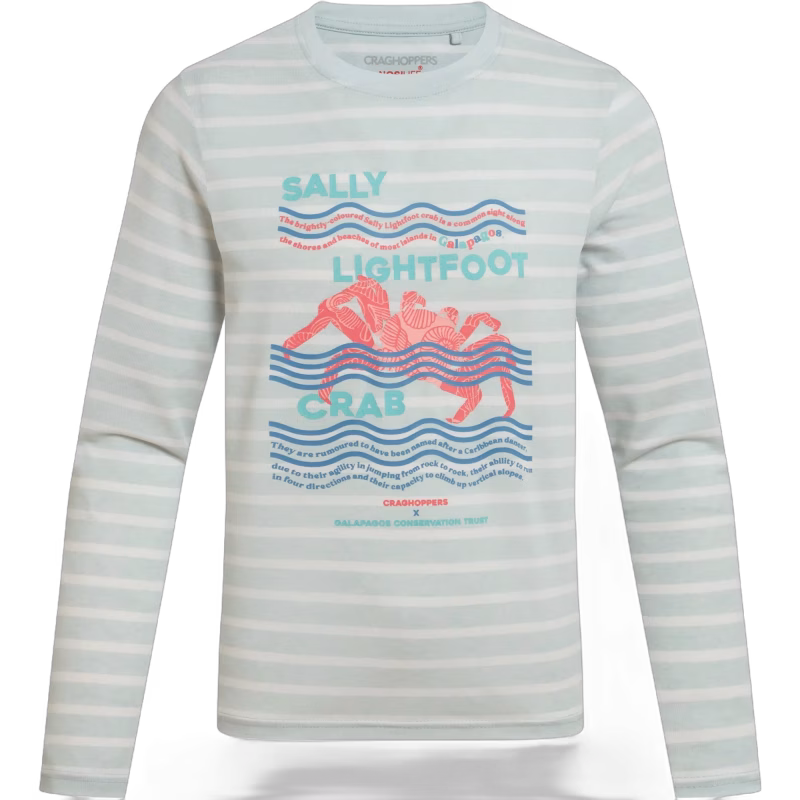 Craghoppers NosiLife Cruz  Insektsavvisande Långärmad Tröja, Nimbus Blue Stripe, 140
