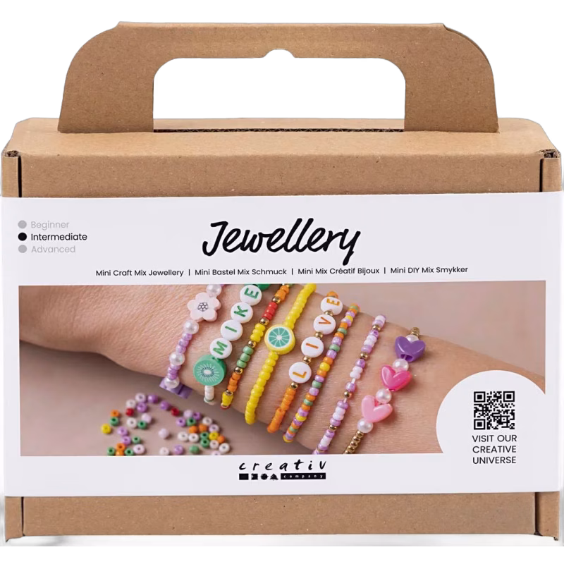 Creotime Pysselset DIY Mix Smycken Färgstarka Armband