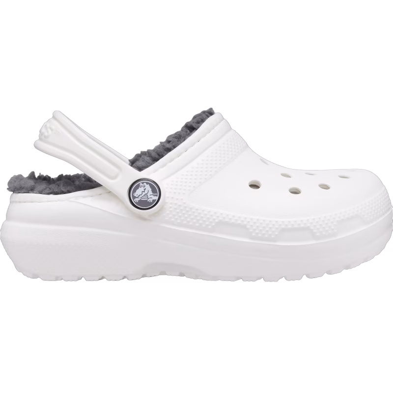 Crocs Classic Fodrade Tofflor, Vit/Grå, 30-31